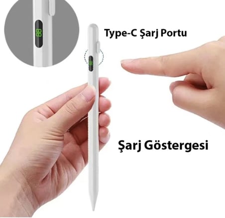 Samsung Galaxy Tab S8+ Wi-Fi için Bowie Premium Digital Göstergeli Stylus Dokunmatik Kalem