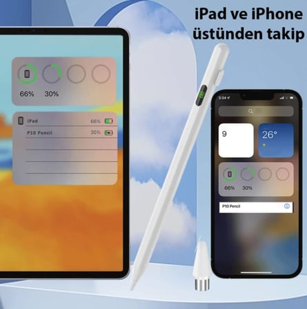 Samsung Galaxy Tab S8+ Wi-Fi için Bowie Premium Digital Göstergeli Stylus Dokunmatik Kalem