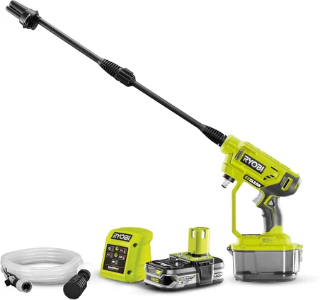 ONE+ 18V 3'ü 1 arada Nozul Orta Basınçlı Yıkayıcı Pil 2,5 Ah Pil ve Şarj Cihazı RY18PW22A-125