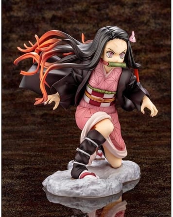 Demon Slayer Kimetsu No Yaiba Nezuko Kamado Fighting Version Aksiyon Figürü 17 cm