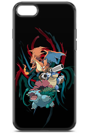 Apple iPhone 7 uyumlu Pokemon 31 HQ Baskı Blastoise Charizard Venusaur