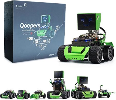 Robobloq Qoopers 6'sı 1 Arada Programlama Robotu Yapı Kiti