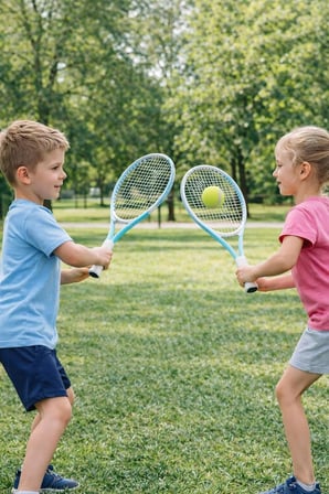 Leyaton Çocuk Tenis Raketi Seti 21 Inç 2 Raket 1 Top Çantalı Set Mavi L1, MB21PSNM