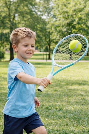 Leyaton Çocuk Tenis Raketi Seti 21 Inç 2 Raket 1 Top Çantalı Set Mavi L1, MB21PSNM