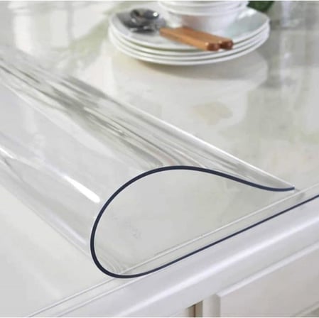 ŞEFFAF MASA ÖRTÜSÜ 1,7 mm 80 cm x 110 cm Kalın Pvc Kaymaz Masa Örtüsü Koruyucu 80 CM X 110 CM