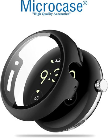 Google Pixel Watch Önü Kapalı Silikon Kılıf AL3173 (Gümüş)