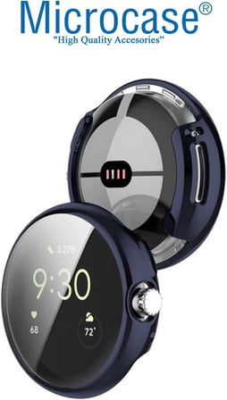 Google Pixel Watch Önü Kapalı Silikon Kılıf AL3173 (Gümüş)