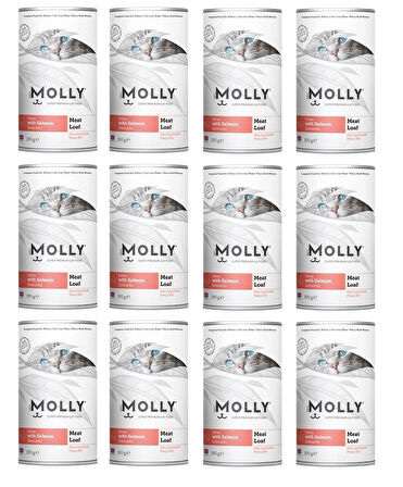 Molly Kitten Somonlu Pate Ezme Yavru Kedi Konservesi 395 Gr. X 12 Adet
