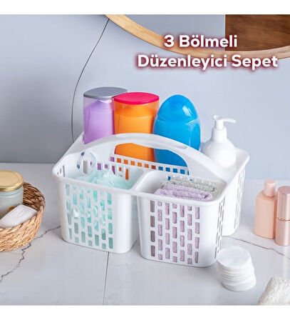 3 Bölmeli Organizer Düzenleyici Sepet Kaşıklık