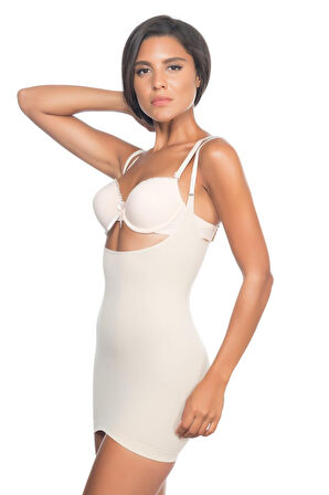 TEN MI Emay 5043 Göğsü Açık Masajlı Korse