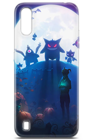 Samsung Galaxy A01 uyumlu Pokemon 12 HD Desen Pokemon Cadılar Bayramı