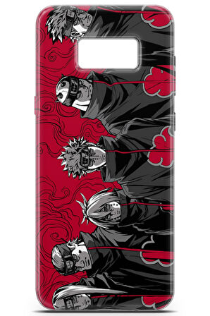 Samsung Galaxy S8 uyumlu Manga 13 Silikon Kapak Akatsuki Shippuden Naruto