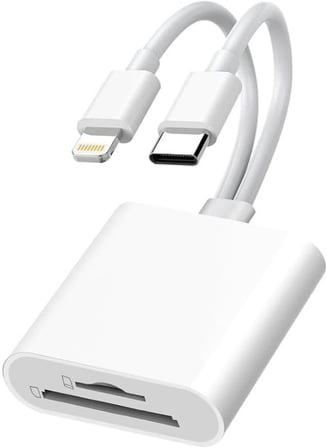 8360 Type-C Lightning Kart Okuyucu Micro SD TF Hafıza Kart Adaptörü Çevirici Çoklayıcı Sdhc