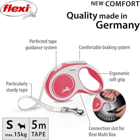 New Comfort 5 m Şerit Small Otomatik Köpek Tasması