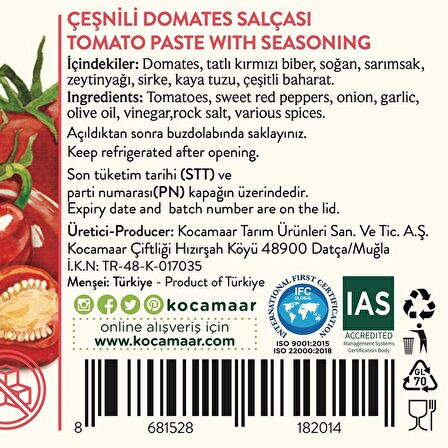 Çeşnili Domates Salçası 400 gr