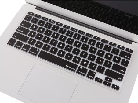 MacBook Silikon Klavye Kaplama Air Pro Eski USB li Modeller 2008-2017 Uyumlu Ultra İnce Koruyucu Film US Amerikan İngilizce-Dikdörtgen Enter-MacBook Us-To-Tr Klavye Siyah