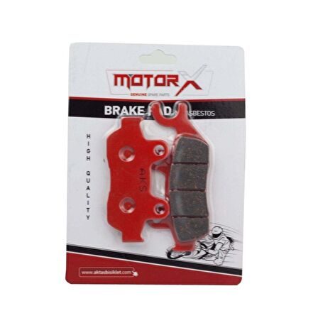 MOTORX Honda Cb 125 E / Cbf 150 Motosiklet Ön Fren Disk Balatası | Kırmızı