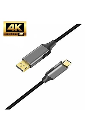 K01E Type-C To Display Port Dp 4K Hd 60Hz Görüntü Aktarım Kablosu