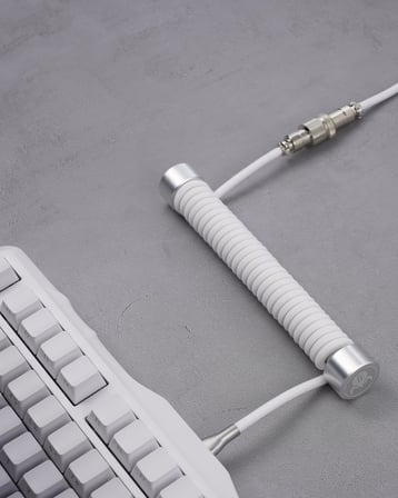 GravaStar Sarmal Aviator USB to Type-c Mekanik Klavye Uyumlu Oyuncu Kablosu, 1.85m, Beyaz