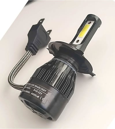 Motosiklet H4 Xenon Ampul 4000lümen Power Led 6000k Beyaz 1 Adet