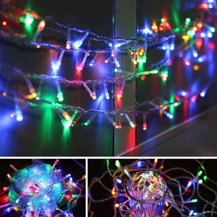 10 Metre 100 Ledli Fişli LED Işık RGB Karışık Renk Yılbaşı Led Işık Dekor Lambası Yılbaşı Ağacı Işığı Organizasyon LED Işık Düğün Nişan Kına Organizasyon Işığı Yılbaşı Led Işığı