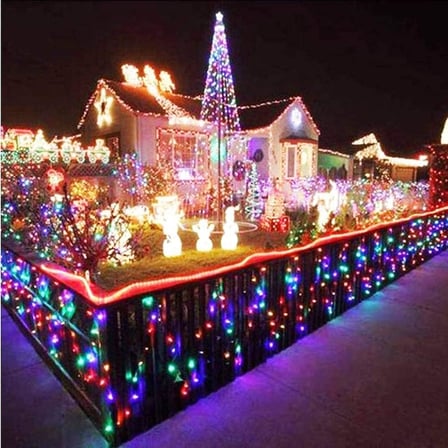 10 Metre 100 Ledli Fişli LED Işık RGB Karışık Renk Yılbaşı Led Işık Dekor Lambası Yılbaşı Ağacı Işığı Organizasyon LED Işık Düğün Nişan Kına Organizasyon Işığı Yılbaşı Led Işığı