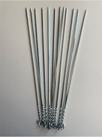 Mobilreyon 25 Adet Kare Ciğer Şişi 50 Cm, Et Mangal Şiş (Uzunluk 50 Cm, Kalınlık 3 Mm)