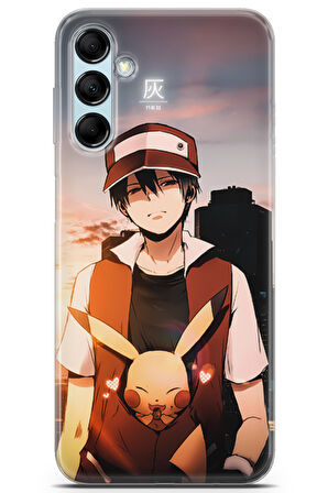 Samsung Galaxy M14 uyumlu Pokemon 22 Fit Baskılı Ketchum Pikachu