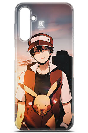 Samsung Galaxy M14 uyumlu Pokemon 22 Fit Baskılı Ketchum Pikachu