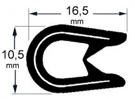 Kenar fitili, beyaz. Fiber veya diğer materyallere uygun Panel Aralığı 4.0-6.0 mm