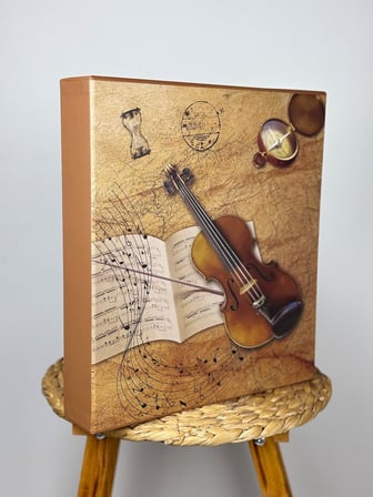 Rabsev Rs25 Fotoğraf Albümü 10x15cm 600 Lük Keman Desenli Kutulu Yatay Dikey Modeli