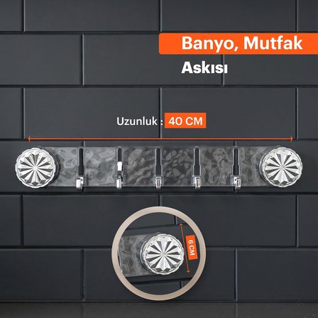 Vakumlu ve Yapışkanlı Askı – Mutfak ve Banyo İçin Delme Gerektirmeyen Duvar Askılığı