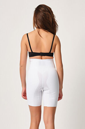 BEYAZ MI Emay 2814 Double Yüksek Bel Boxer Lazer Korse