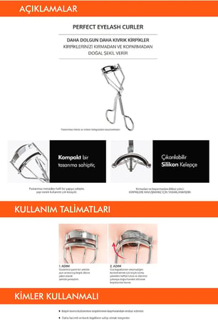 Kirpiklere Zarar Vermeden Şekil Veren Kirpik Kıvırıcı