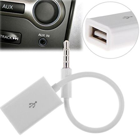 USB TO AUX KABLO STEREO DİŞİ SES 3.5MM MP3 PLAYER TELEFON OTG KULAKLIK