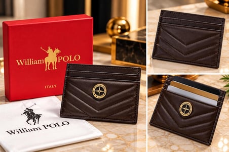 WİLLİAMPOLO Anka Hakiki Deri Unisex Kartlık-İnce Tasarım 