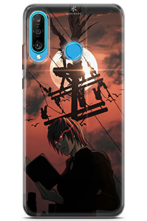 Huawei P30 Lite uyumlu Manga 32 4K Baskı Misa Amane Note