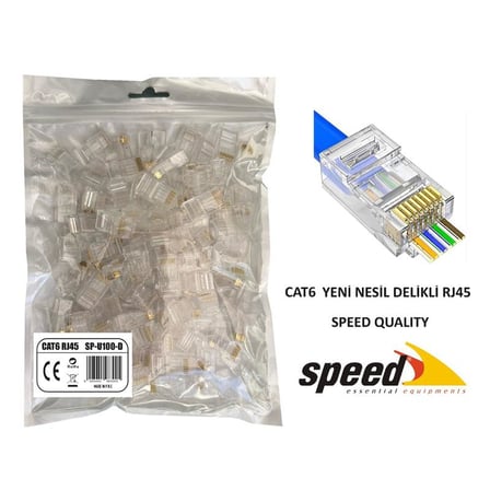 Speed SP-U100-D Cat6 RJ45 Konnektör 100 Adet