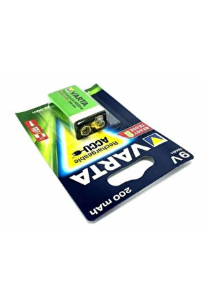 9 Volt 200mah Şarj Edilebilir 9 Volt Kare Pil Alman Malı