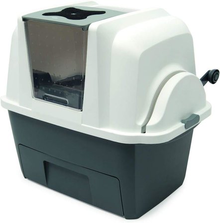 Smart Sift Otomatik Kedi Tuvalet Kabı, Gri/Beyaz, 66 x 48 x 63 cm