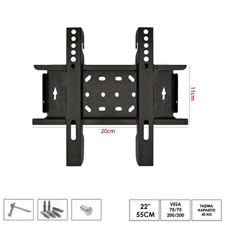 LCD ASKI APARATI SABİT 22 55CM UFİX KOD-1001