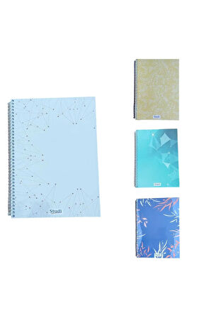 120 Yaprak Set Kapak A4 Kareli Defter 2 Adet