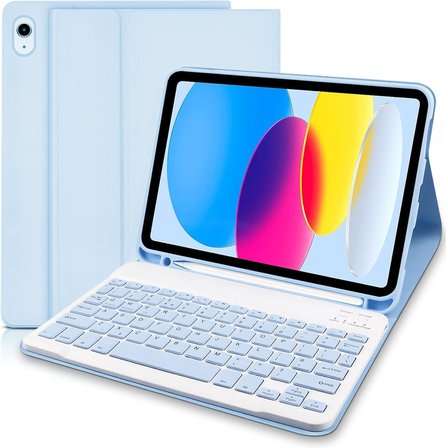 Ipad (A16) 10. Nesil 2022/2025 Uyumlu Bluetooth Türkçe Q Klavyeli Kılıfı (Tablet Değildir)