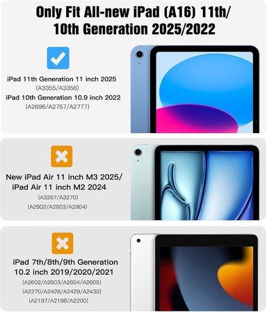 Ipad (A16) 10. Nesil 2022/2025 Uyumlu Bluetooth Türkçe Q Klavyeli Kılıfı (Tablet Değildir)
