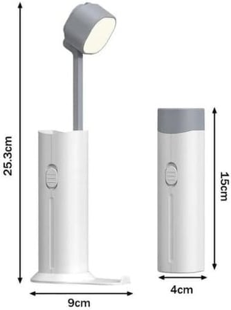 Şarjlı Dokunmatik 20 Led Çalışma Okuma Işığı Masa Lambası Ayarlanabilir Parlaklık Powerbank 1200mah
