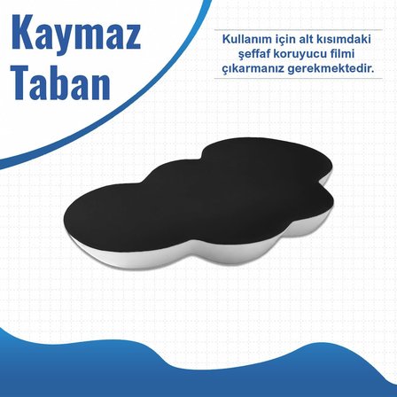 Klasse Cloud Mouse Bilek Desteği, Bulut ErgoPad, Kaymaz Tabanlı, Nefes Alan Kumaş, Ağrı Önleyici (Fare Desteği, Beyaz)