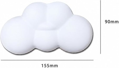 Klasse Cloud Mouse Bilek Desteği, Bulut ErgoPad, Kaymaz Tabanlı, Nefes Alan Kumaş, Ağrı Önleyici (Fare Desteği, Beyaz)