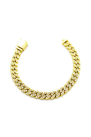 Taşlı Gurmet Bileklik - Altın