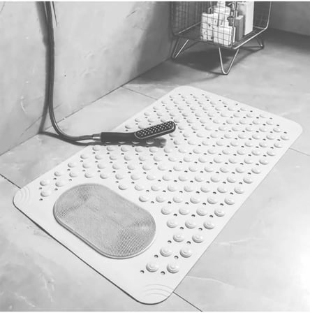 Sea Home 1 Adet Vantuzlu Banyo ve Duş Kaydırmazı Duşa Kabin Küvet İçi Vantuzlu Banyo Paspası BEYAZ RENK 36 X 69,5 cm
