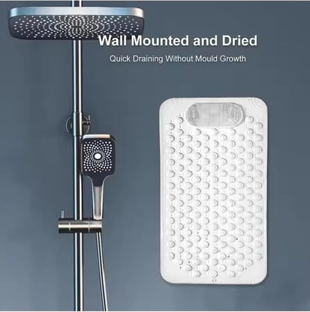 Sea Home 1 Adet Vantuzlu Banyo ve Duş Kaydırmazı Duşa Kabin Küvet İçi Vantuzlu Banyo Paspası BEYAZ RENK 36 X 69,5 cm